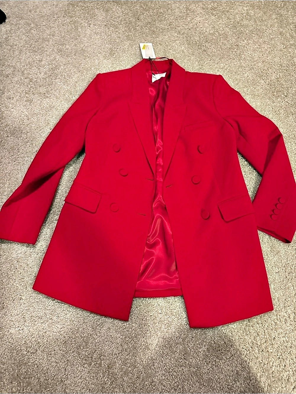 A Loves A Double-Breasted Red Blazer NWT Size Small